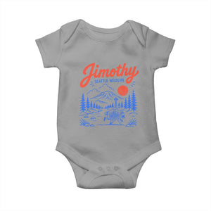 Jimothy Seattle Raccoon Baby Onesie Vintage Graphic Viral Short Spine Trash Panda Wildlife