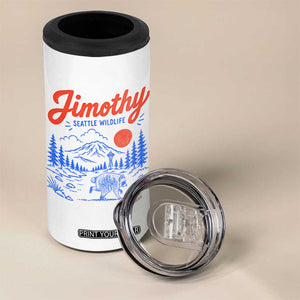 Jimothy Seattle Raccoon 4 in 1 Can Cooler Tumbler Vintage Graphic Viral Short Spine Trash Panda Wildlife