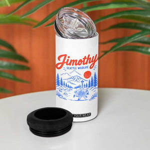 Jimothy Seattle Raccoon 4 in 1 Can Cooler Tumbler Vintage Graphic Viral Short Spine Trash Panda Wildlife