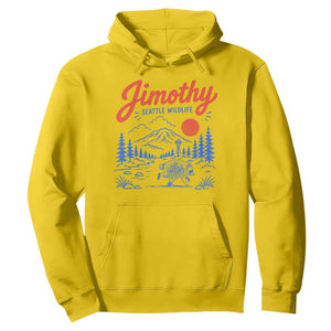 Jimothy Seattle Raccoon Hoodie Vintage Graphic Viral Short Spine Trash Panda Wildlife