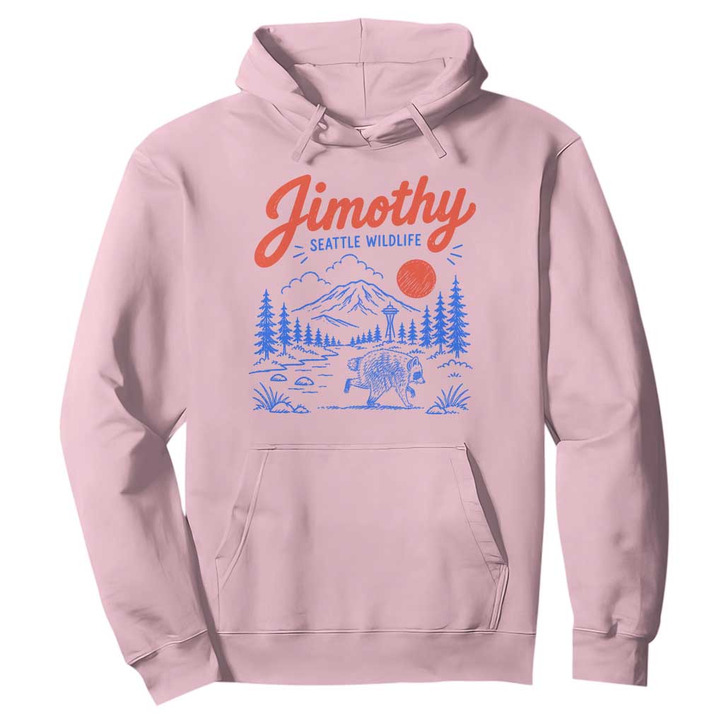 Jimothy Seattle Raccoon Hoodie Vintage Graphic Viral Short Spine Trash Panda Wildlife