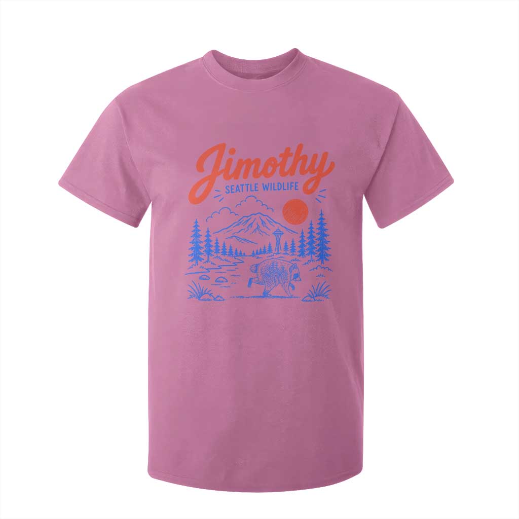 Jimothy Seattle Raccoon T Shirt For Kid Vintage Graphic Viral Short Spine Trash Panda Wildlife
