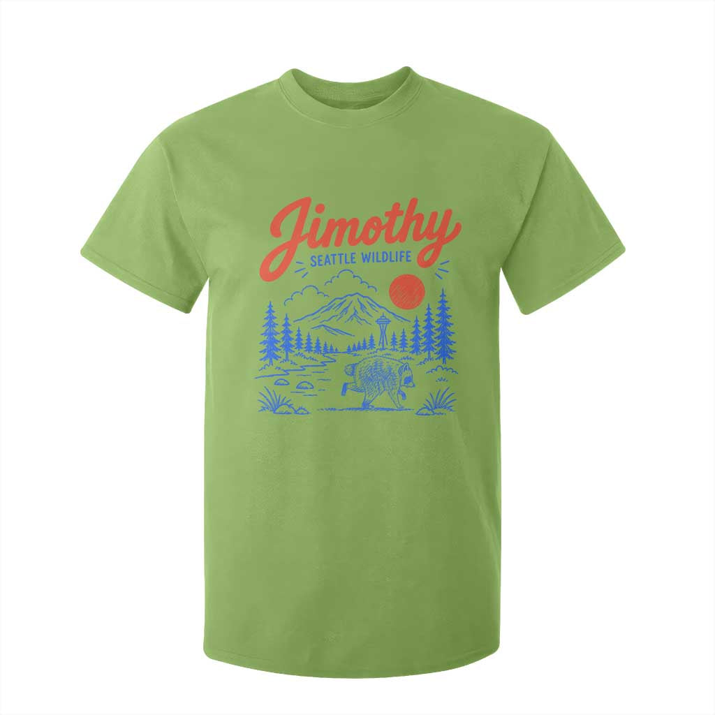Jimothy Seattle Raccoon T Shirt For Kid Vintage Graphic Viral Short Spine Trash Panda Wildlife