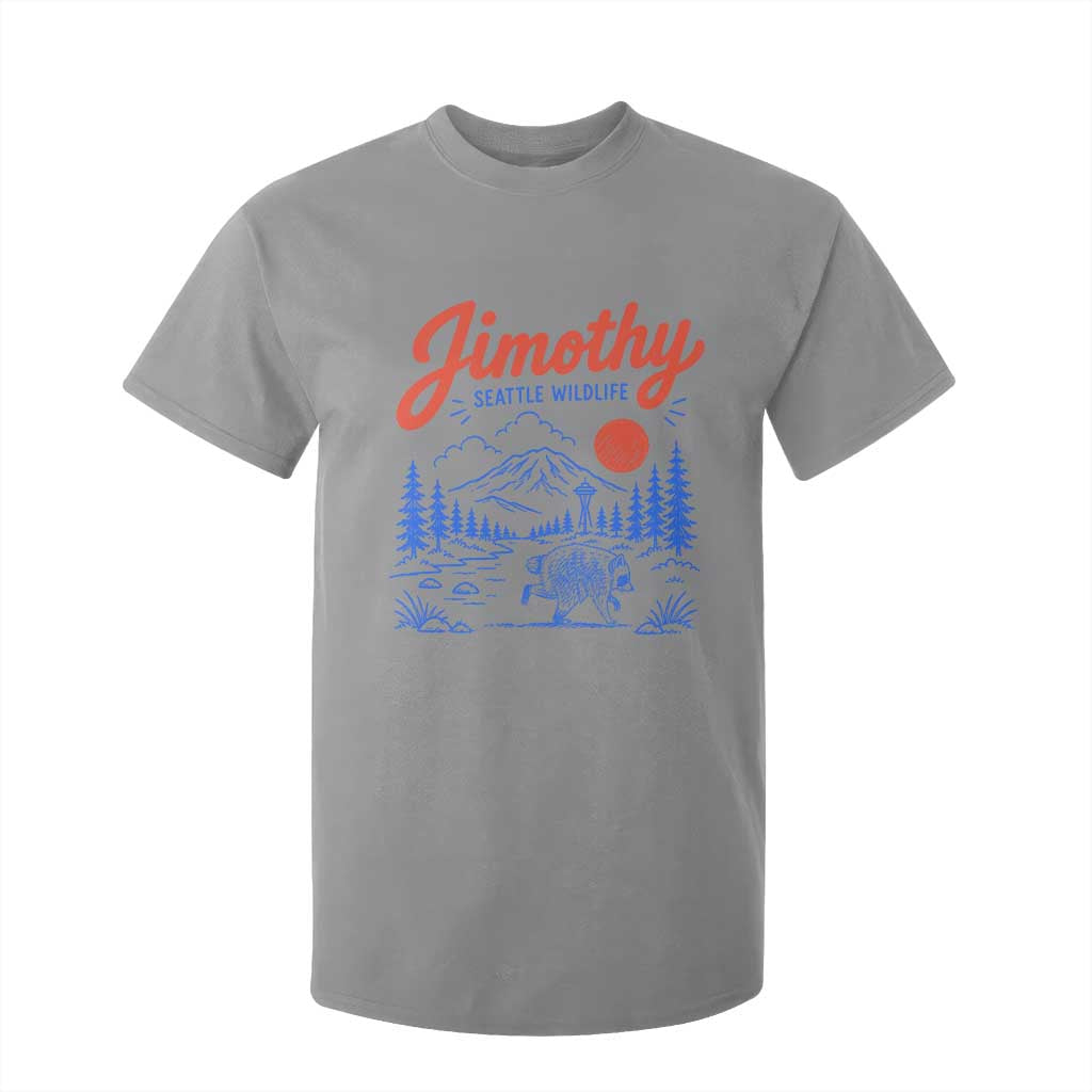 Jimothy Seattle Raccoon T Shirt For Kid Vintage Graphic Viral Short Spine Trash Panda Wildlife