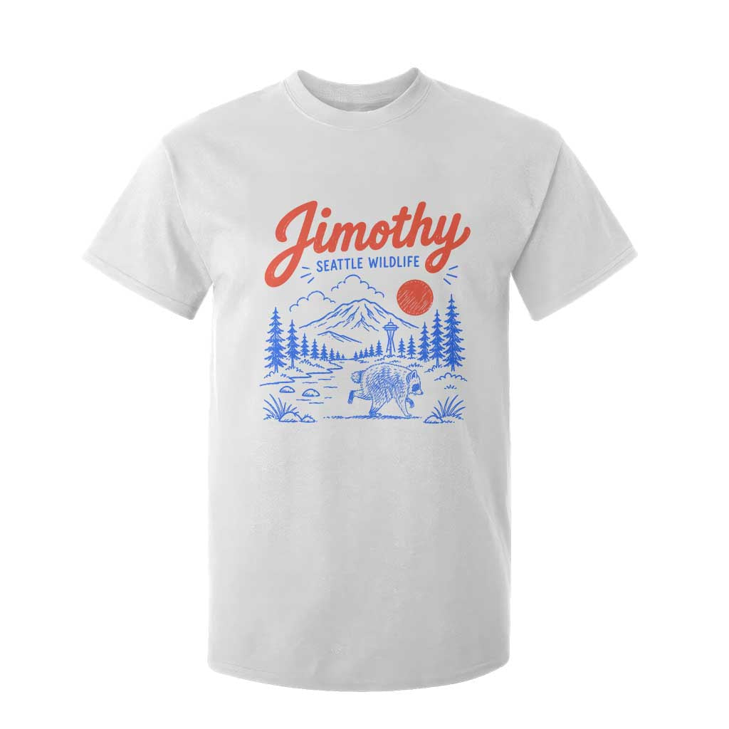 Jimothy Seattle Raccoon T Shirt For Kid Vintage Graphic Viral Short Spine Trash Panda Wildlife