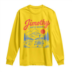Jimothy Seattle Raccoon Long Sleeve Shirt Vintage Graphic Viral Short Spine Trash Panda Wildlife