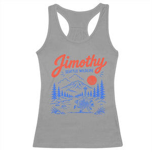 Jimothy Seattle Raccoon Racerback Tank Top Vintage Graphic Viral Short Spine Trash Panda Wildlife