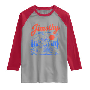 Jimothy Seattle Raccoon Raglan Shirt Vintage Graphic Viral Short Spine Trash Panda Wildlife