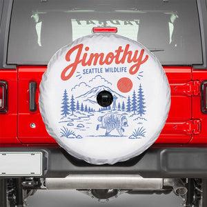 Jimothy Seattle Raccoon Spare Tire Cover Vintage Graphic Viral Short Spine Trash Panda Wildlife