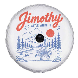 Jimothy Seattle Raccoon Spare Tire Cover Vintage Graphic Viral Short Spine Trash Panda Wildlife