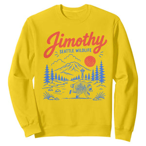 Jimothy Seattle Raccoon Sweatshirt Vintage Graphic Viral Short Spine Trash Panda Wildlife