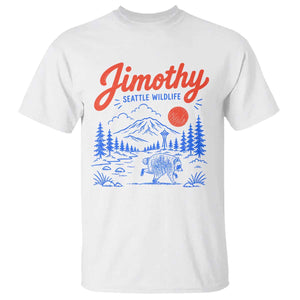 Jimothy Seattle Raccoon T Shirt Vintage Graphic Viral Short Spine Trash Panda Wildlife