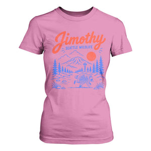 Jimothy Seattle Raccoon T Shirt For Women Vintage Graphic Viral Short Spine Trash Panda Wildlife