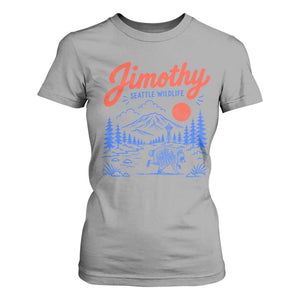 Jimothy Seattle Raccoon T Shirt For Women Vintage Graphic Viral Short Spine Trash Panda Wildlife