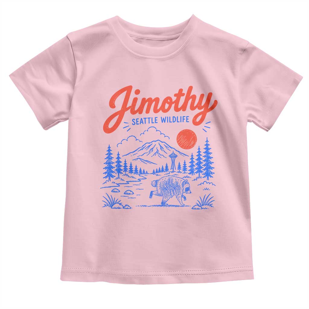Jimothy Seattle Raccoon Toddler T Shirt Vintage Graphic Viral Short Spine Trash Panda Wildlife
