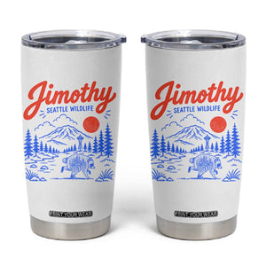Jimothy Seattle Raccoon Tumbler Cup Vintage Graphic Viral Short Spine Trash Panda Wildlife