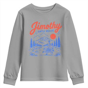 Jimothy Seattle Raccoon Youth Sweatshirt Vintage Graphic Viral Short Spine Trash Panda Wildlife