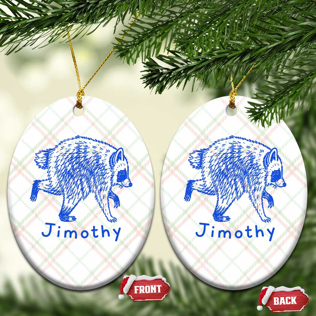 Jimothy Viral Raccoon Ceramic Ornament Funny Trash Panda Wildlife