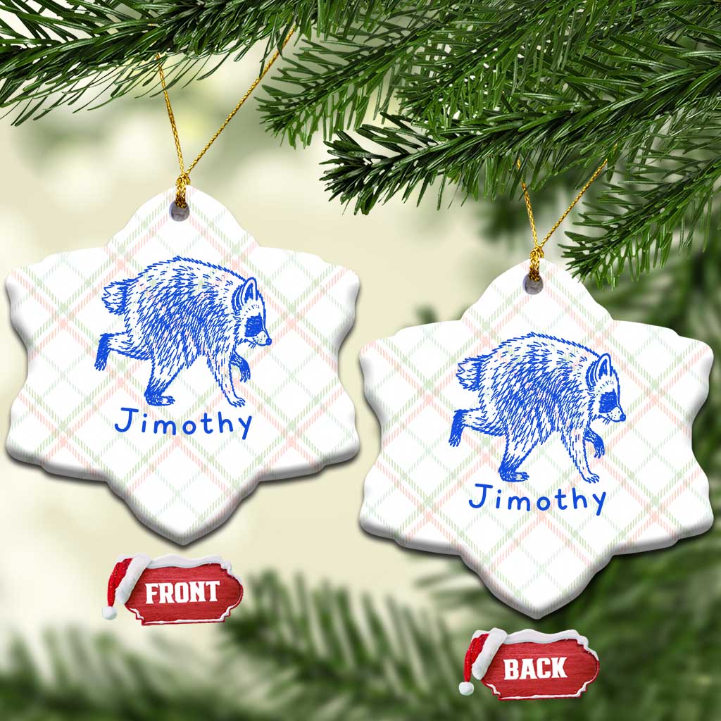 Jimothy Viral Raccoon Ceramic Ornament Funny Trash Panda Wildlife