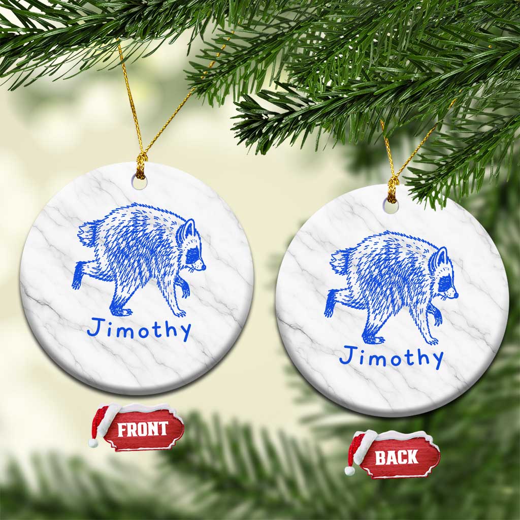 Jimothy Viral Raccoon Ceramic Ornament Funny Trash Panda Wildlife TS10 1pc White Marble Print Your Wear