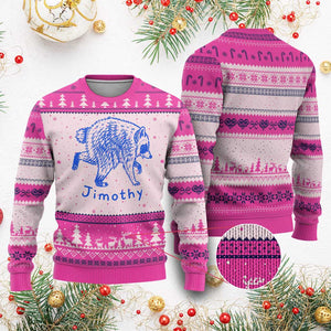 Jimothy Viral Raccoon Ugly Christmas Sweater Funny Trash Panda Wildlife