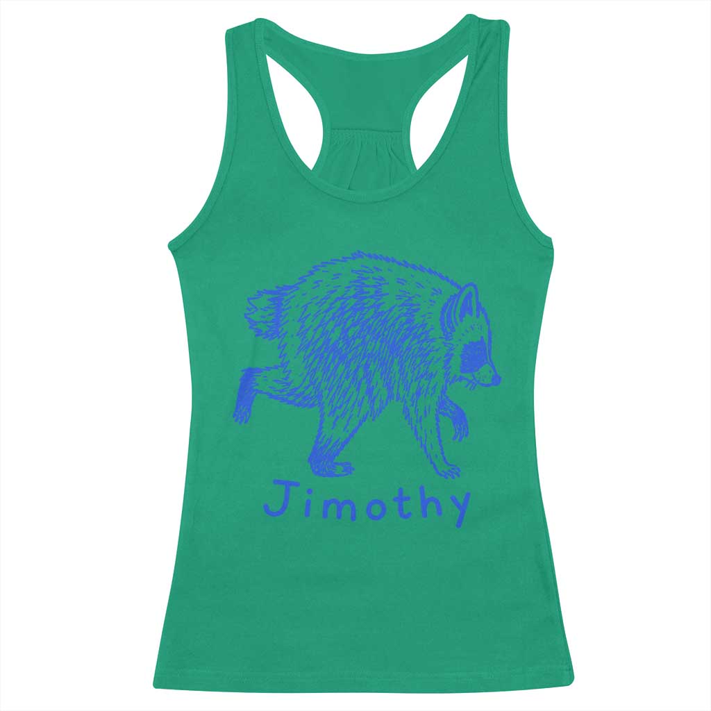Jimothy Viral Raccoon Racerback Tank Top Funny Trash Panda Wildlife