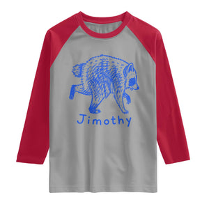Jimothy Viral Raccoon Raglan Shirt Funny Trash Panda Wildlife