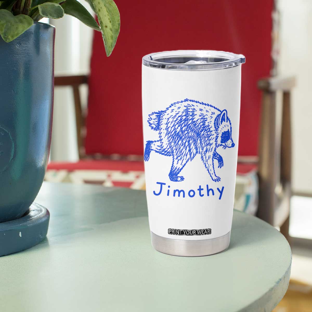 Jimothy Viral Raccoon Tumbler Cup Funny Trash Panda Wildlife