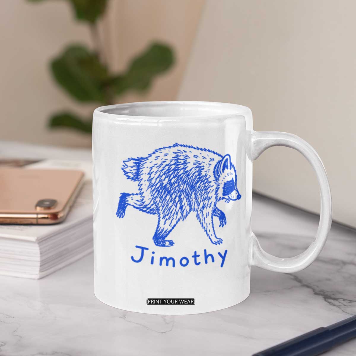 Jimothy Viral Raccoon Coffee Mug Funny Trash Panda Wildlife
