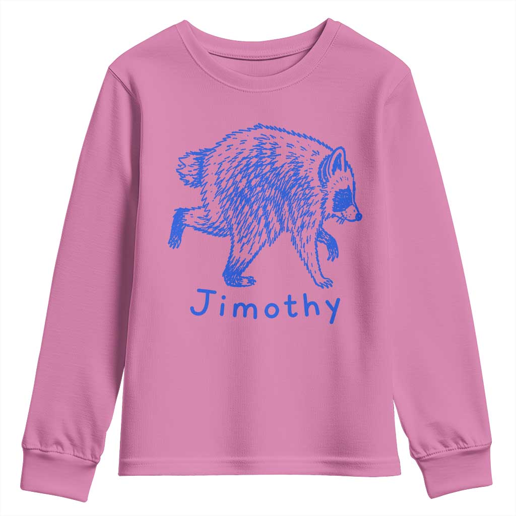 Jimothy Viral Raccoon Youth Sweatshirt Funny Trash Panda Wildlife