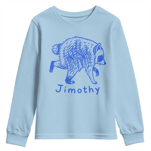 Jimothy Viral Raccoon Youth Sweatshirt Funny Trash Panda Wildlife