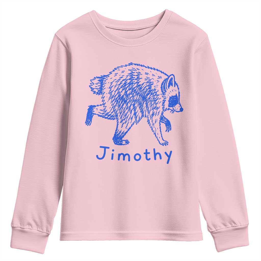 Jimothy Viral Raccoon Youth Sweatshirt Funny Trash Panda Wildlife