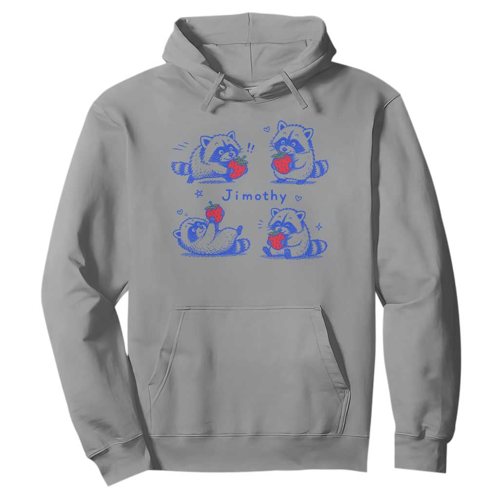 Funny Jimothy Viral Raccoon Hoodie Cute Baby Trash Panda Strawberry