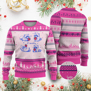 Funny Jimothy Viral Raccoon Ugly Christmas Sweater Cute Baby Trash Panda Strawberry