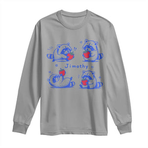 Funny Jimothy Viral Raccoon Long Sleeve Shirt Cute Baby Trash Panda Strawberry