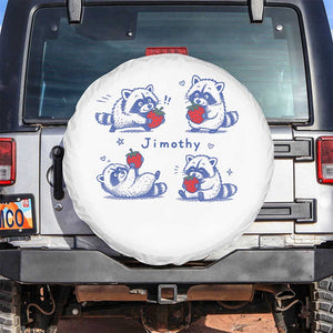 Funny Jimothy Viral Raccoon Spare Tire Cover Cute Baby Trash Panda Strawberry