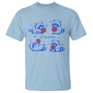 Funny Jimothy Viral Raccoon T Shirt Cute Baby Trash Panda Strawberry