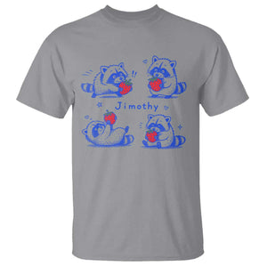 Funny Jimothy Viral Raccoon T Shirt Cute Baby Trash Panda Strawberry