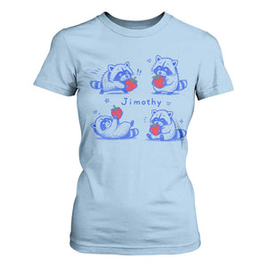 Funny Jimothy Viral Raccoon T Shirt For Women Cute Baby Trash Panda Strawberry
