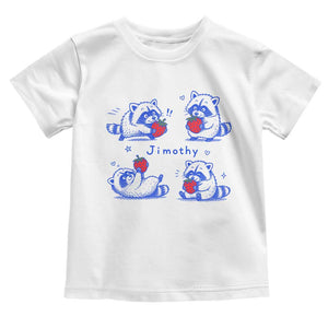 Funny Jimothy Viral Raccoon Toddler T Shirt Cute Baby Trash Panda Strawberry