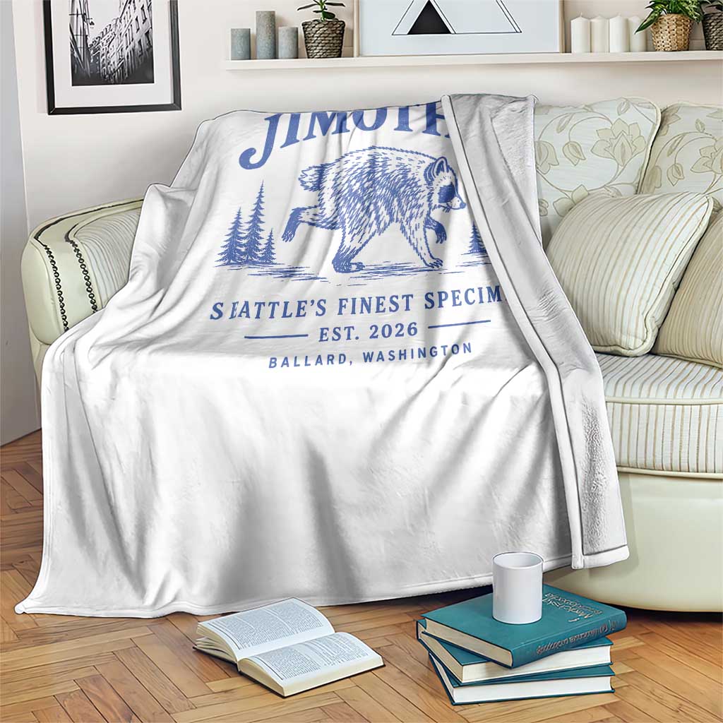 Jimothy Viral Raccoon From Seattle Throw Blanket Funny Trash Panda Wildlife Seattle Feral Legend