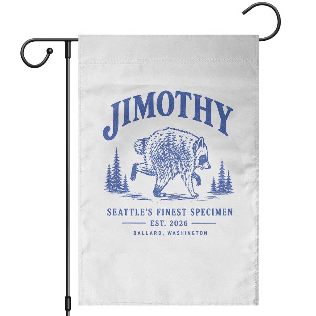 Jimothy Viral Raccoon From Seattle Garden Flag Funny Trash Panda Wildlife Seattle Feral Legend TS10 White Print Your Wear