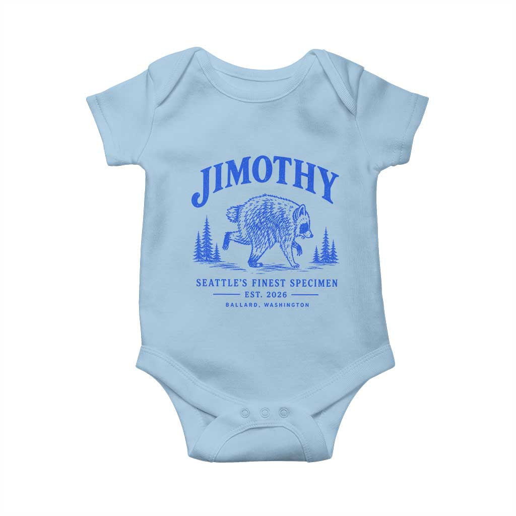 Jimothy Viral Raccoon From Seattle Baby Onesie Funny Trash Panda Wildlife Seattle Feral Legend