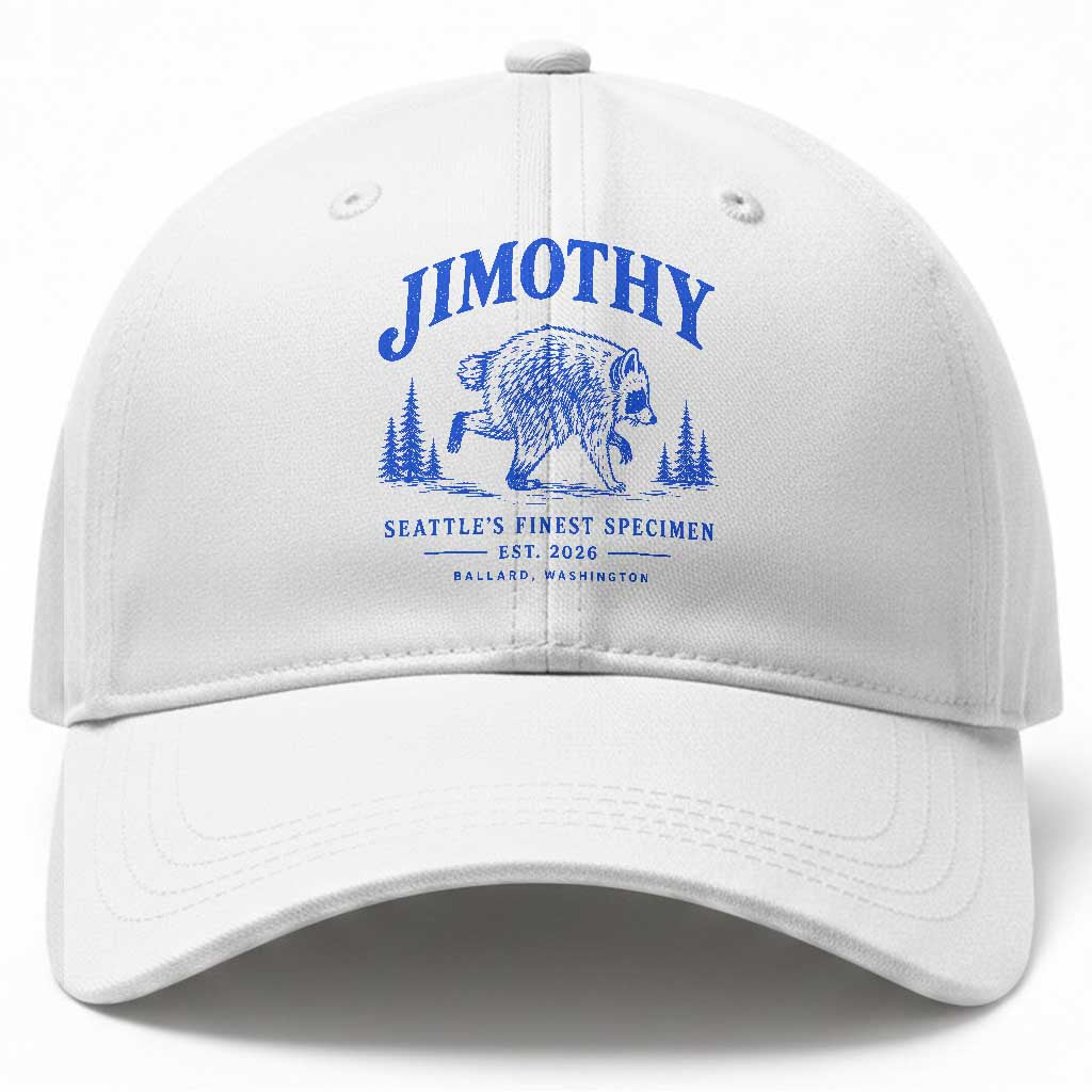 Jimothy Viral Raccoon From Seattle Baseball Cap Funny Trash Panda Wildlife Seattle Feral Legend TS10 Print Your Wear
