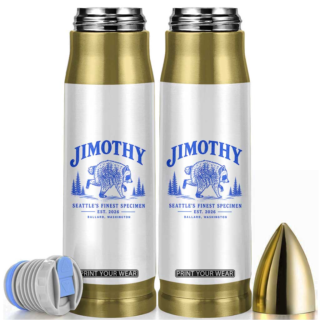 Jimothy Viral Raccoon From Seattle Bullet Tumbler Funny Trash Panda Wildlife Seattle Feral Legend TS10 White Print Your Wear