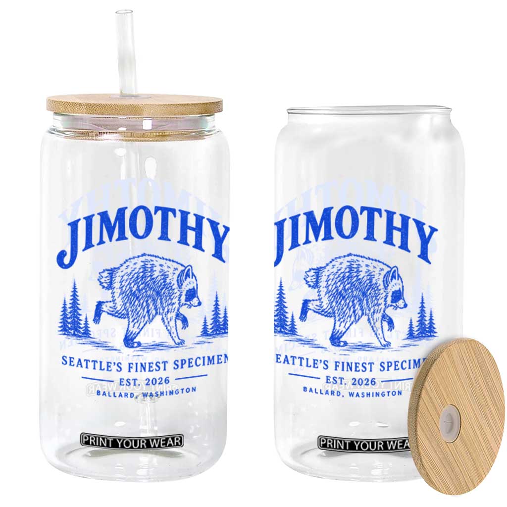 Jimothy Viral Raccoon From Seattle Glass Can Funny Trash Panda Wildlife Seattle Feral Legend
