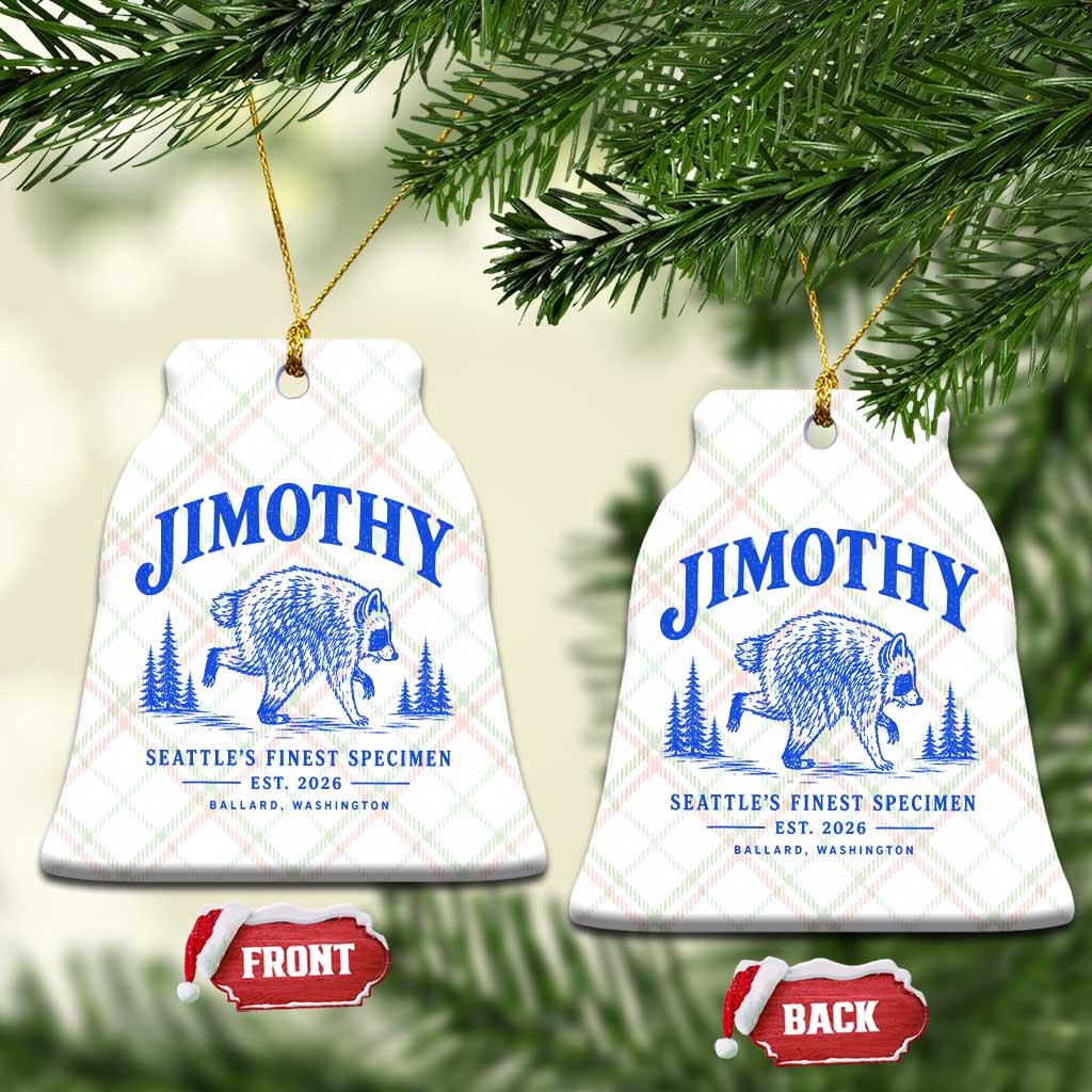 Jimothy Viral Raccoon From Seattle Ceramic Ornament Funny Trash Panda Wildlife Seattle Feral Legend