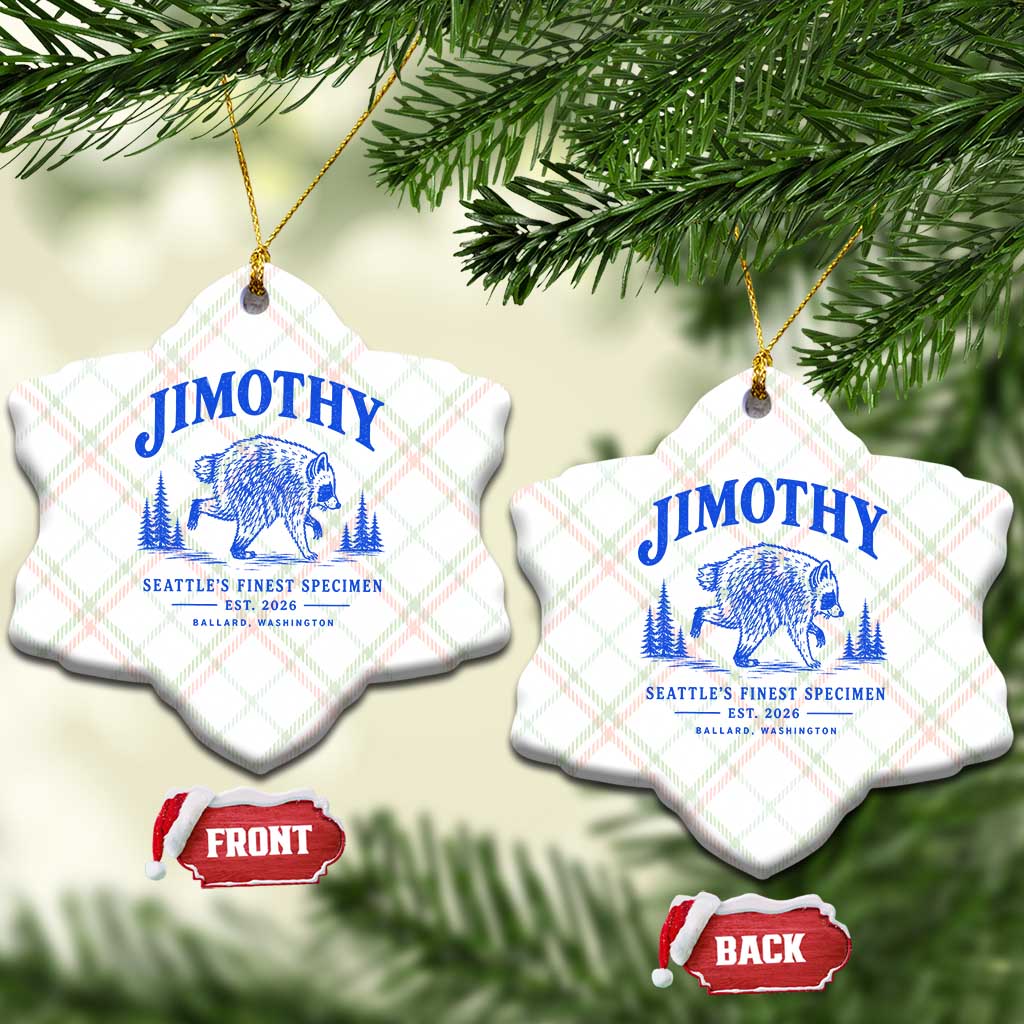 Jimothy Viral Raccoon From Seattle Ceramic Ornament Funny Trash Panda Wildlife Seattle Feral Legend