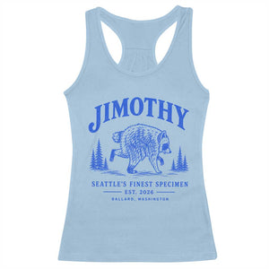 Jimothy Viral Raccoon From Seattle Racerback Tank Top Funny Trash Panda Wildlife Seattle Feral Legend