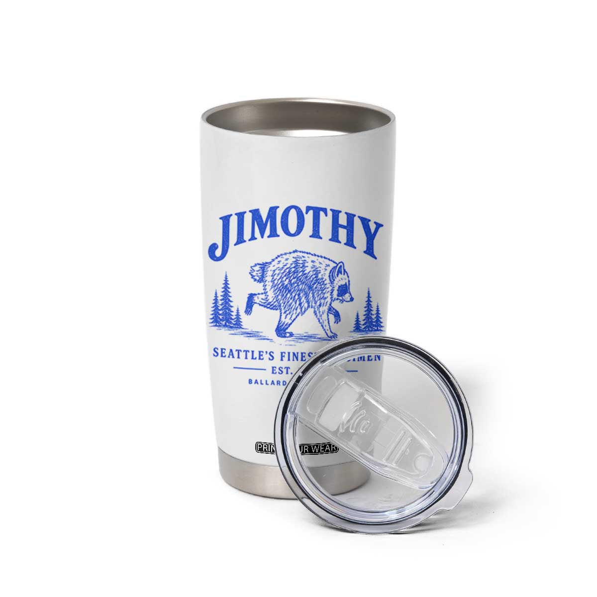 Jimothy Viral Raccoon From Seattle Tumbler Cup Funny Trash Panda Wildlife Seattle Feral Legend